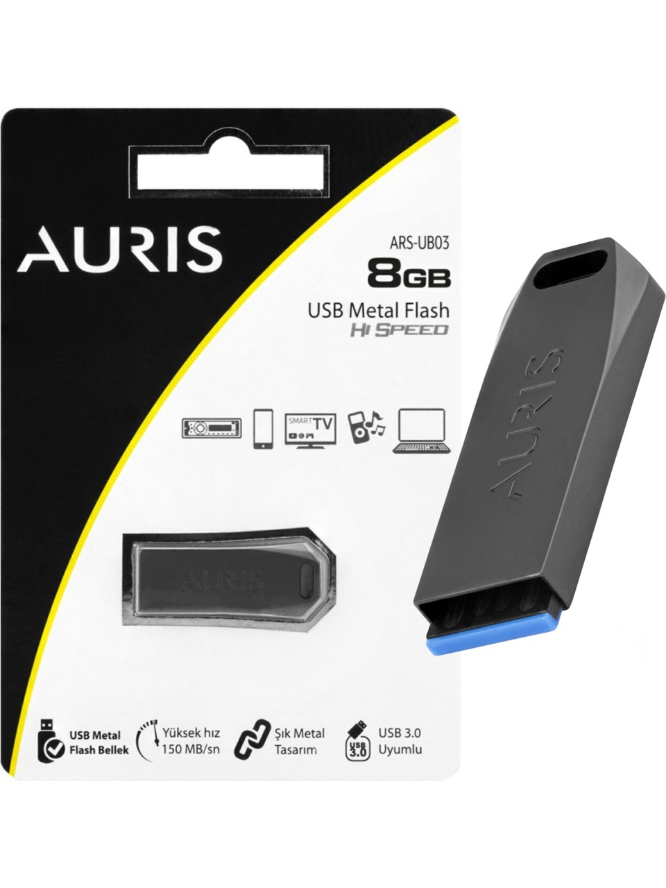 AURİS 8GB METAL FLASH BELLEK